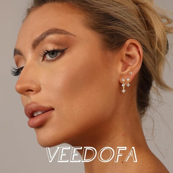 🆕 Women Gold Small Hoop Earrings Trendy Chunky Multiple Piercing Jewelry Gift - Picture 5 of 7